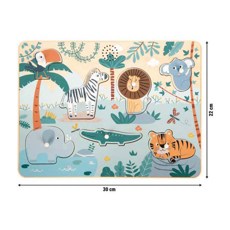Small Foot - Tiergeräusche-Puzzle Safari aus Holz