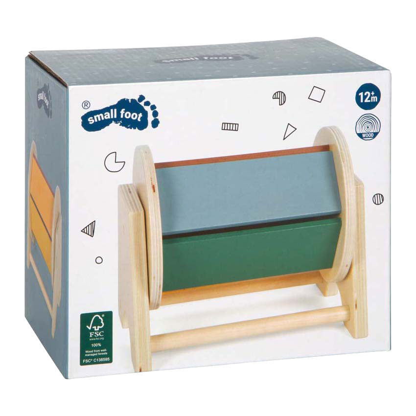 Kleiner Fuß - Montessori-Drehtrommel aus Holz fsc