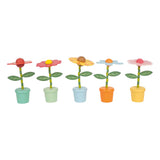 Kleiner Fuß - Tanzende Blumenfiguren aus Holz - 10 Stk.