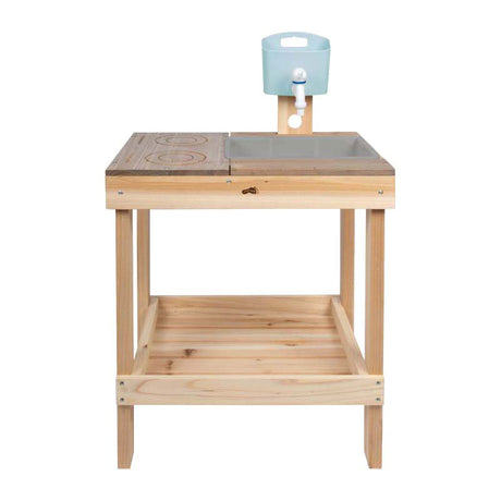 Small foot houten modderkeuken en speeltafel voor buitenplezier.