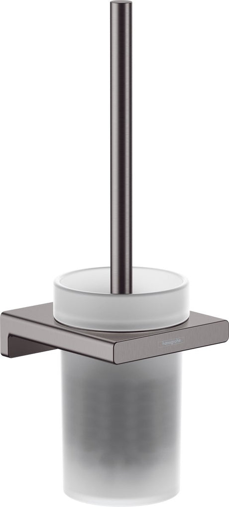 Hansgrohe addstoris WC-Bürstengarnitur zur Wandmontage, gebürstetes schwarzes Chrom