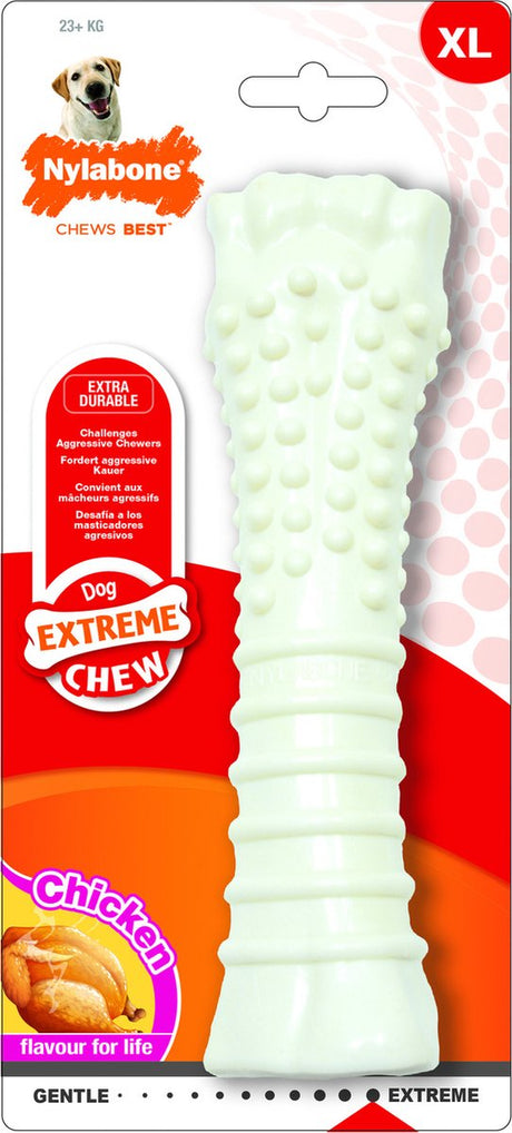 Nylabone Hardbeißer Knochen - Huhn - für Hunde bis 30 kg