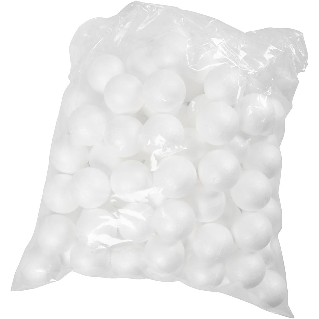 Creativ Company Bälle, D 4 cm, weiß, 100 Stück 1 Box