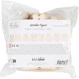 Creativ Company Holzfiguren, Muster, H: 12,4 cm, Stärke 3 mm, 24 Stück 1 Karton