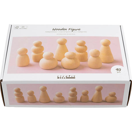 Creativ Company Holzfigur, H: 5-8 cm, 90 div. 1 Box