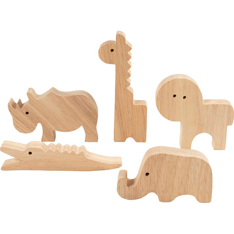 Creativ Company Holztiere, Safari, H: 3-14,5 cm, Stärke 2 cm, 10 Stück 1 Box