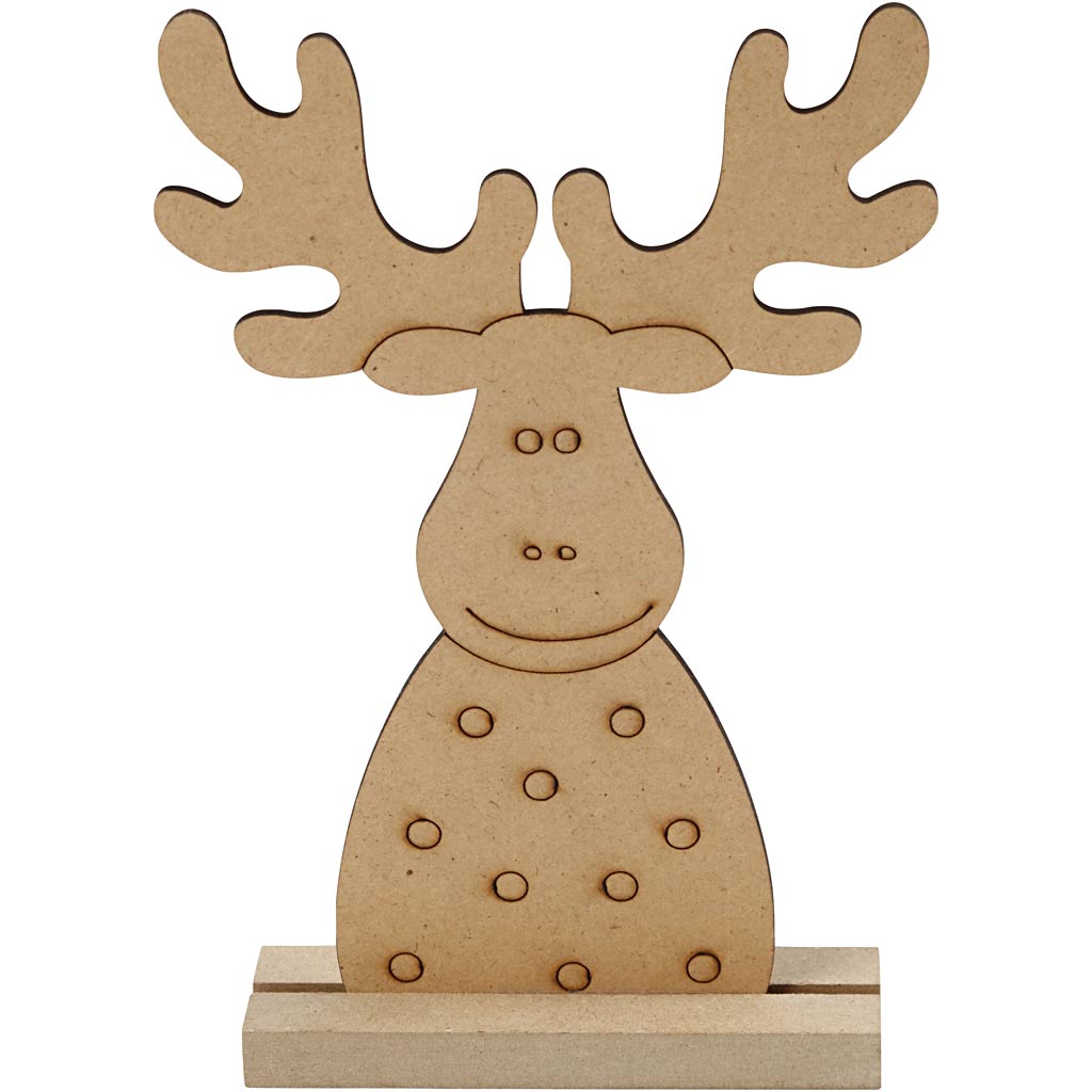 Creativ Company Weihnachtsfigur Rentier aus Holz