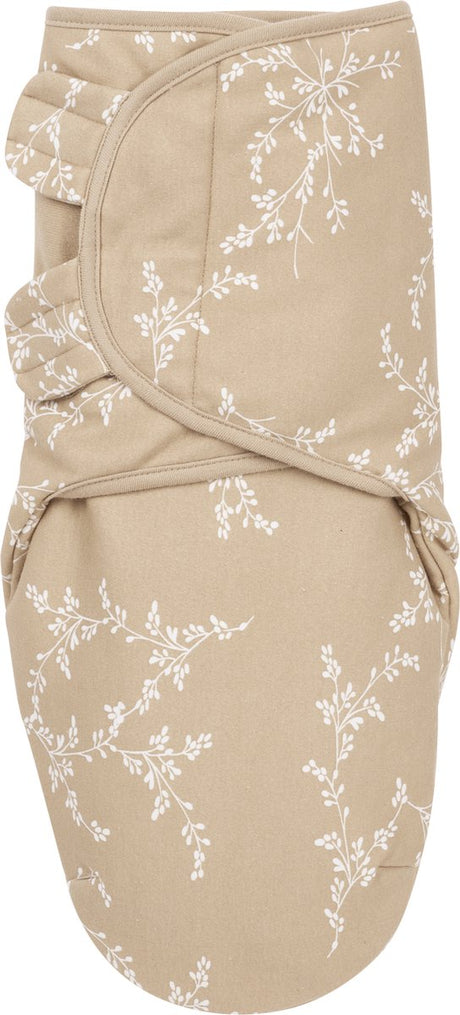 Meyco Baby Branches Swaddle Pucktuch gefüttert – Sand – 0–3 Monate – 2,0 Tog