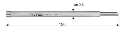 Rotec Zentrierstift ø6,34mm l=130mm