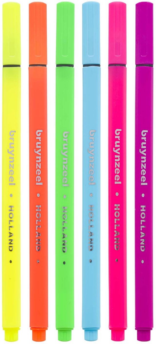 Bruynzeel Fineliner-Set Neon 6 Farben