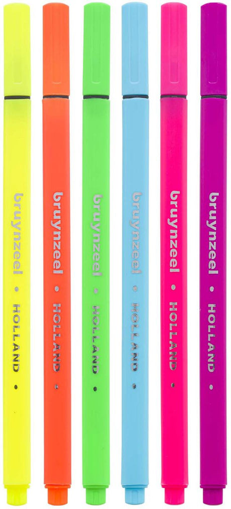 Bruynzeel Fineliner-Set Neon 6 Farben
