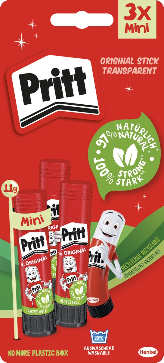 Quantore Klebestift Pritt Stick Original, 3 Stk.