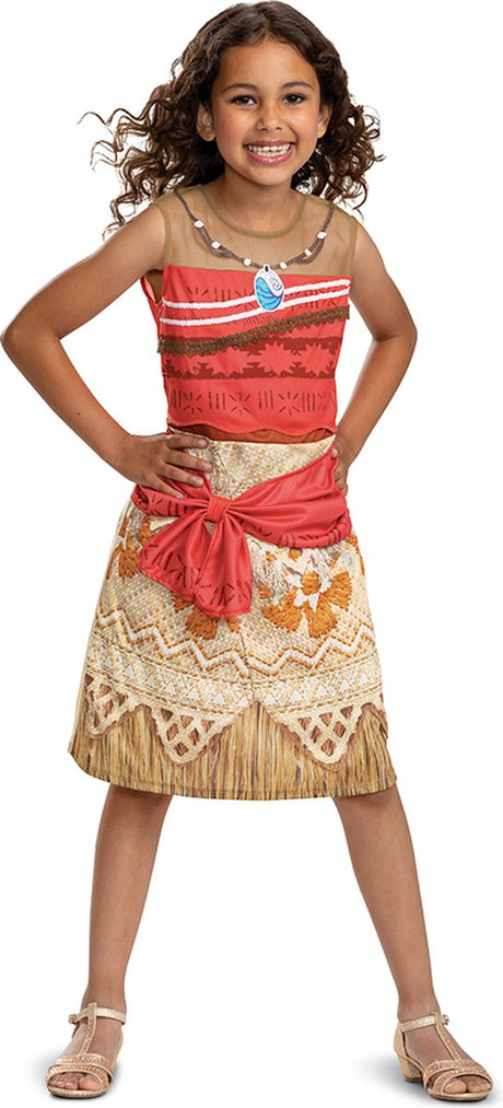 Verkleidung Disney – Moana, Kostüm Moana Vaiana klassisch, Größe M (7–8 Jahre), Mädchen