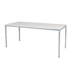 Vergader- en kantinetafel 180x80x74cm wit aluminium