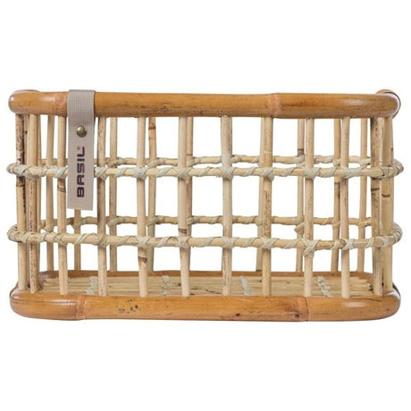Basil Green Life - Rattan Fahrradkorb - mittel - Land natürlicher Braun