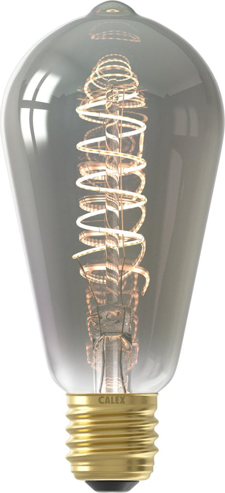 Calex filament led lamp - e27 - titanium - lichtbron - 4w - dimbaar