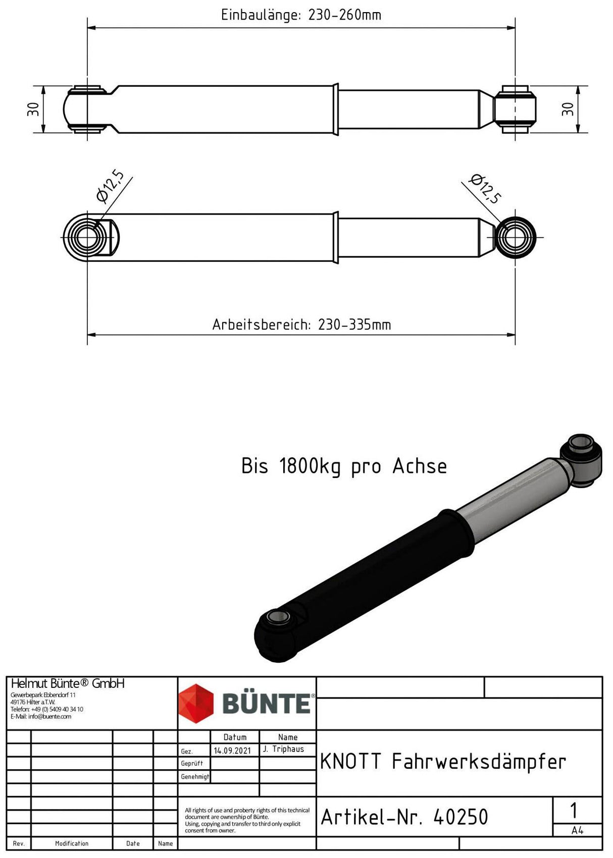 Bünte Achsstoßdämpfer Knotenstoßdämpfer.