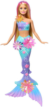 Barbie Meerjungfrau mit magischen Blumen blau