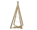 Decoris kerstboom vurenhout met metalen lijnen 114x22x64cm