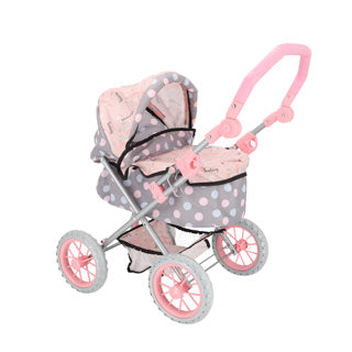 Dollw. + Kindergartentasche grau rosa 65x35,5x75 cm