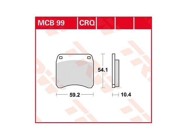 TRW Bremsbeläge MCB 99 Bremsbelag MCB 99 CRQ Hyper Carbon Racing