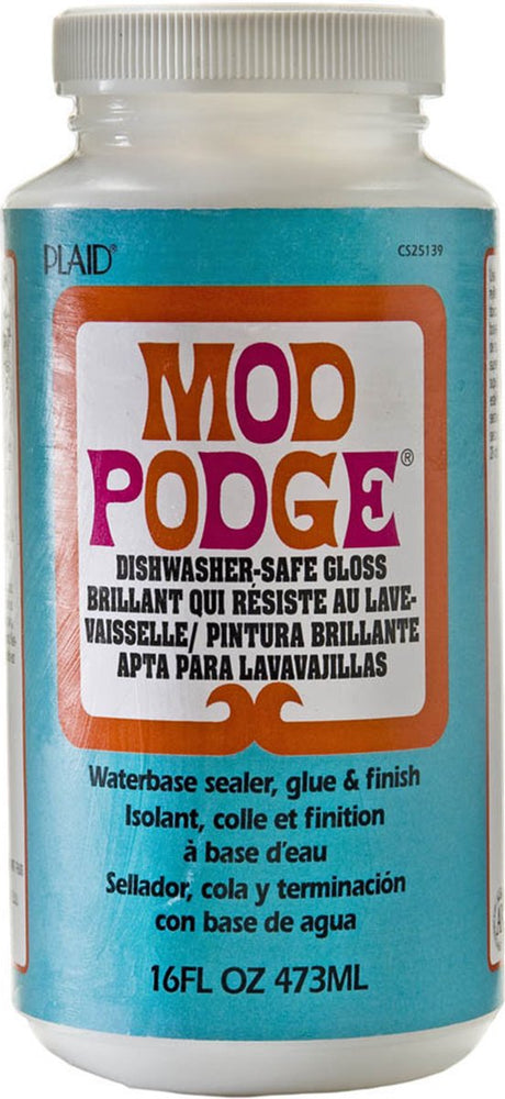 Mod Podge spülmaschinenfester Glanz – Decoupage-Kleber – wasserfest – 473 ml