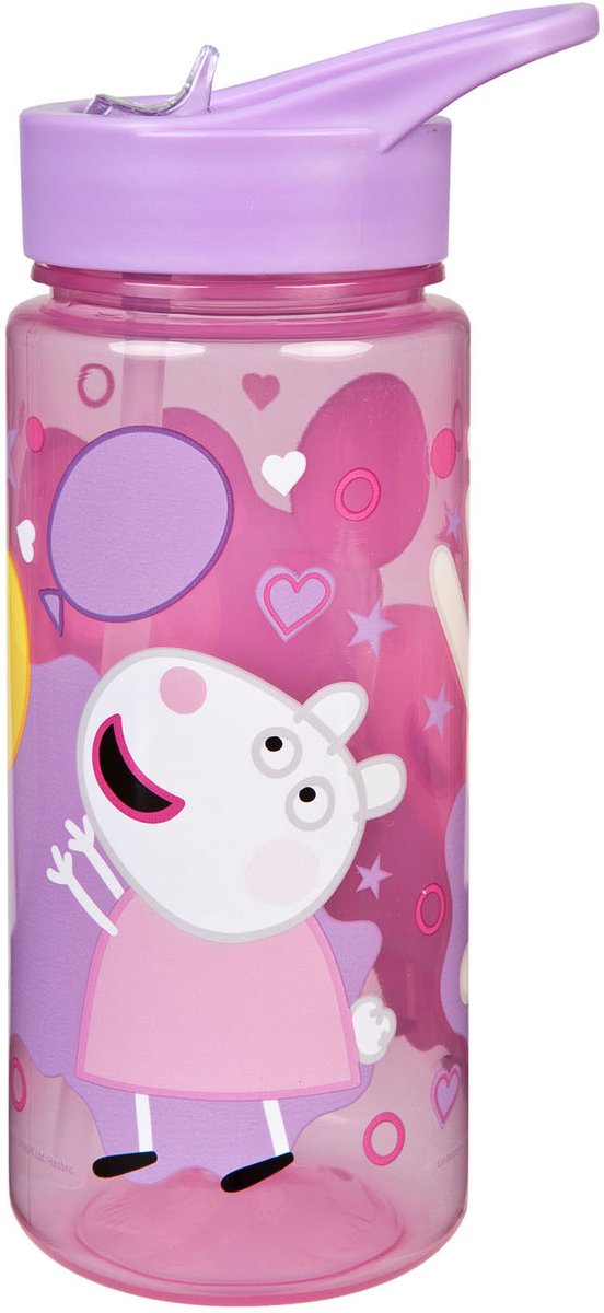 Undercover świnka Peppa-Serie – Wasserflasche – 500 ml – mit Trinkbecher – BPA-frei