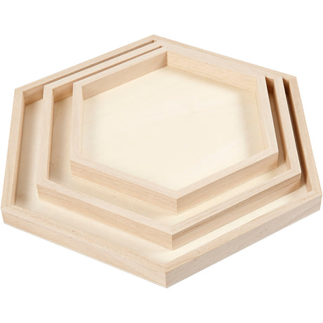 Kreativfirma Holzschalen vielfältig, 3 3 Set von 3