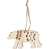 Creativ Company Ornament, Eisbär, H: 4,5 cm, T: 0,5 cm, B: 7,5 cm, 4 Stück 1 Box