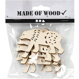 Creativ Company Ornament, Eisbär, H: 4,5 cm, T: 0,5 cm, B: 7,5 cm, 4 Stück 1 Box