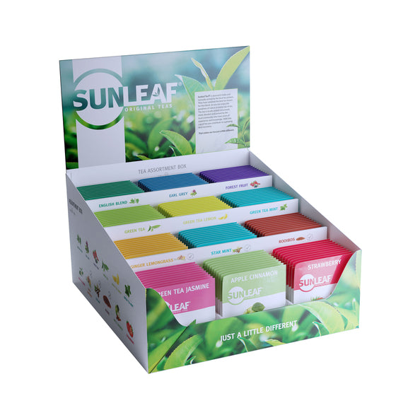 Sunleaf tea assortiments display (120x1,5gr)
