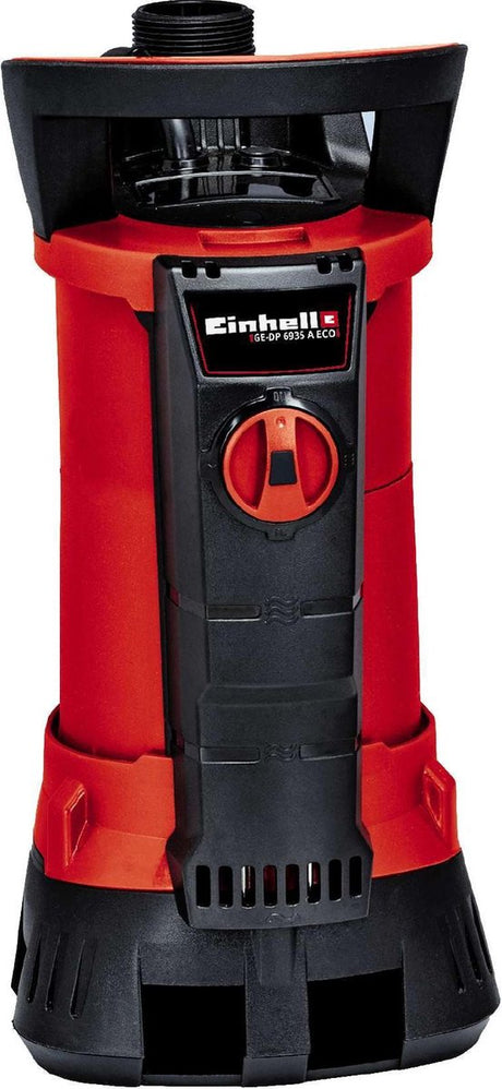 Einhell elektrische Schmutzwasserpumpe GE-DP 6935 A Eco - 690 W - 17500 L·H - Schmutz bis ø35 mm - Aqua-Sensor-Technologie - inkl. Universeller Schlauchanschluss