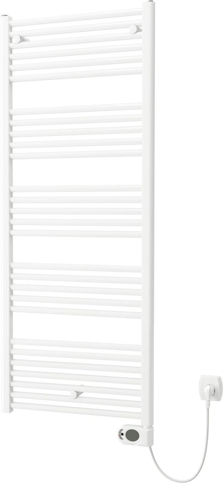 Plieger elba elektrische handdoekradiator – handdoek verwarmer – met klokthermostaat – 146.2 cm x 50 cm – 700 watt – wit