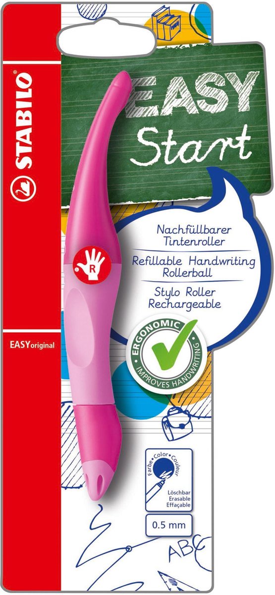Stabilo easyoriginal - ergonomischer Tintenroller - Rechtshänder - Pink