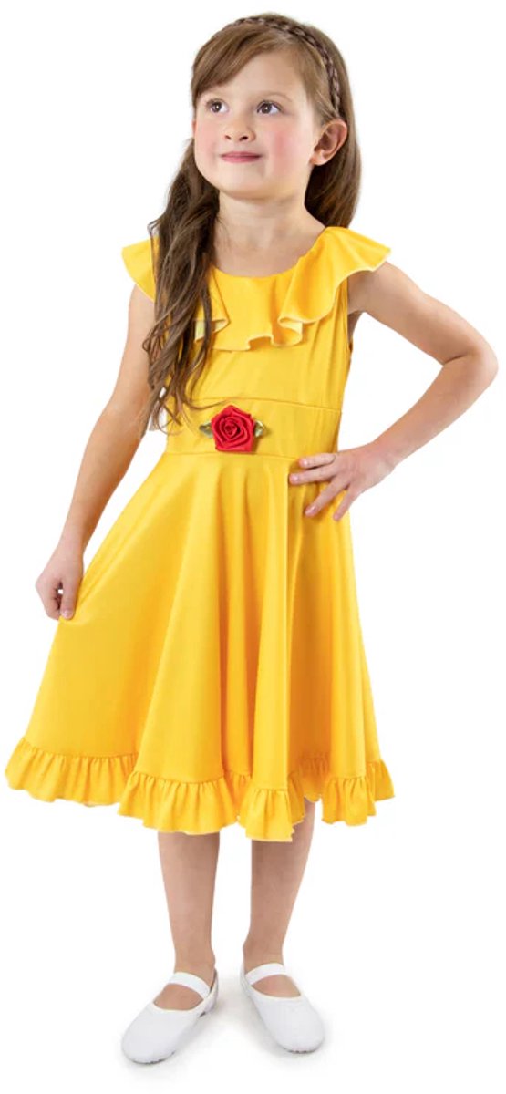 Kleine Abenteuer – gelbes Beauty-Twirl-Kleid – Größe (116-122)