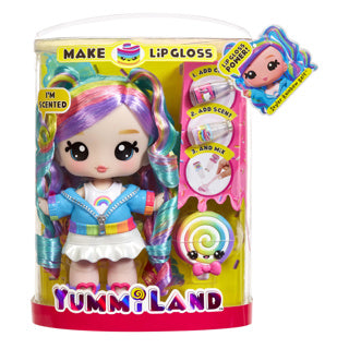 Yummiland große Puppe + Lipgloss-Haustier-Regenbogen-Skyler-Regenbogengürtel