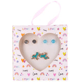 Happy Love Ohrring-Set blaue Pferde 3-teilig