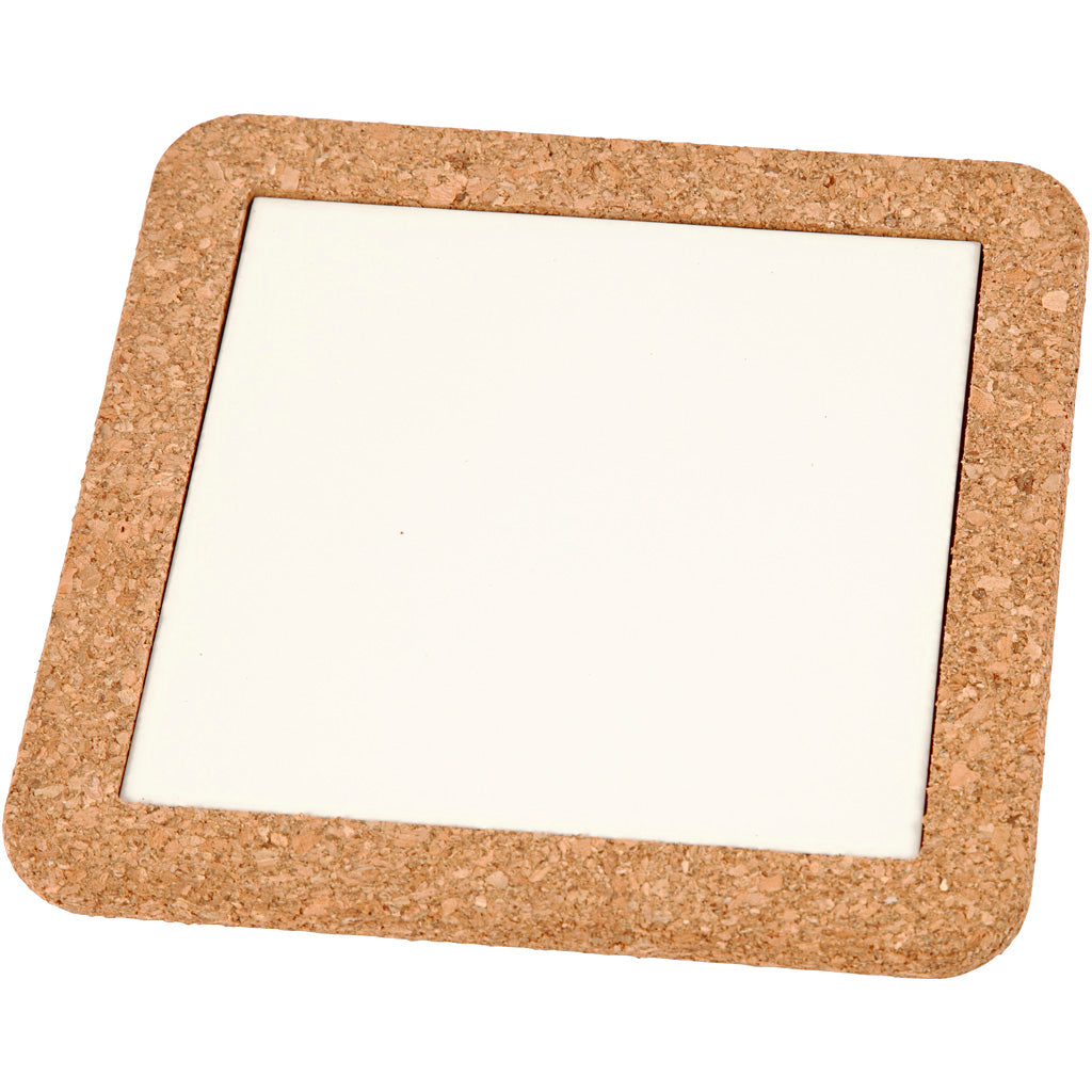 Creativ Company Coaster Porzellan mit Korkenrahmen