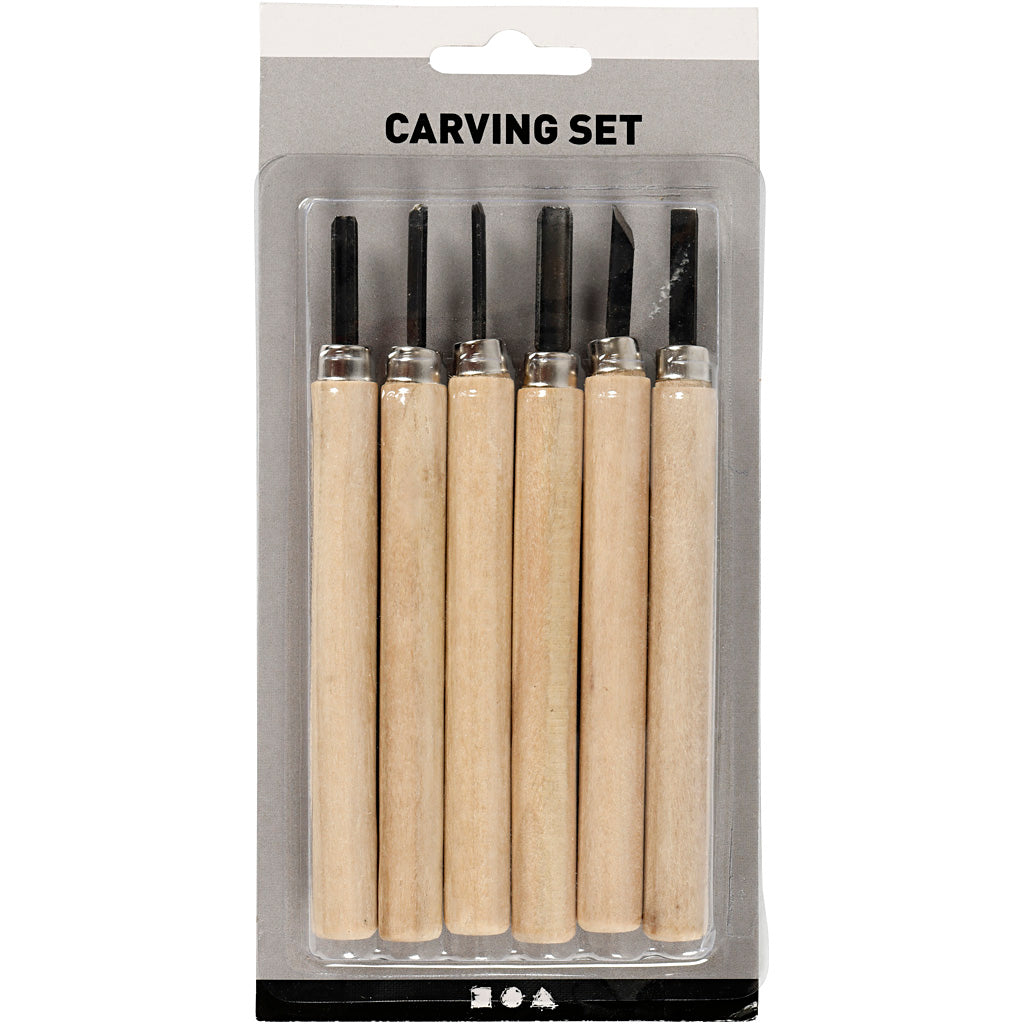 Creativ Company Houtnijs Set, 6st.