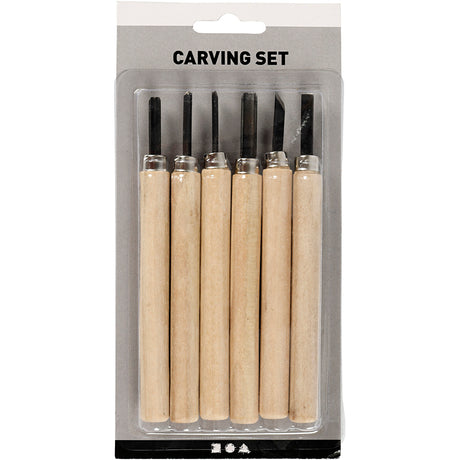 Creativ Company Houtnijs Set, 6st.