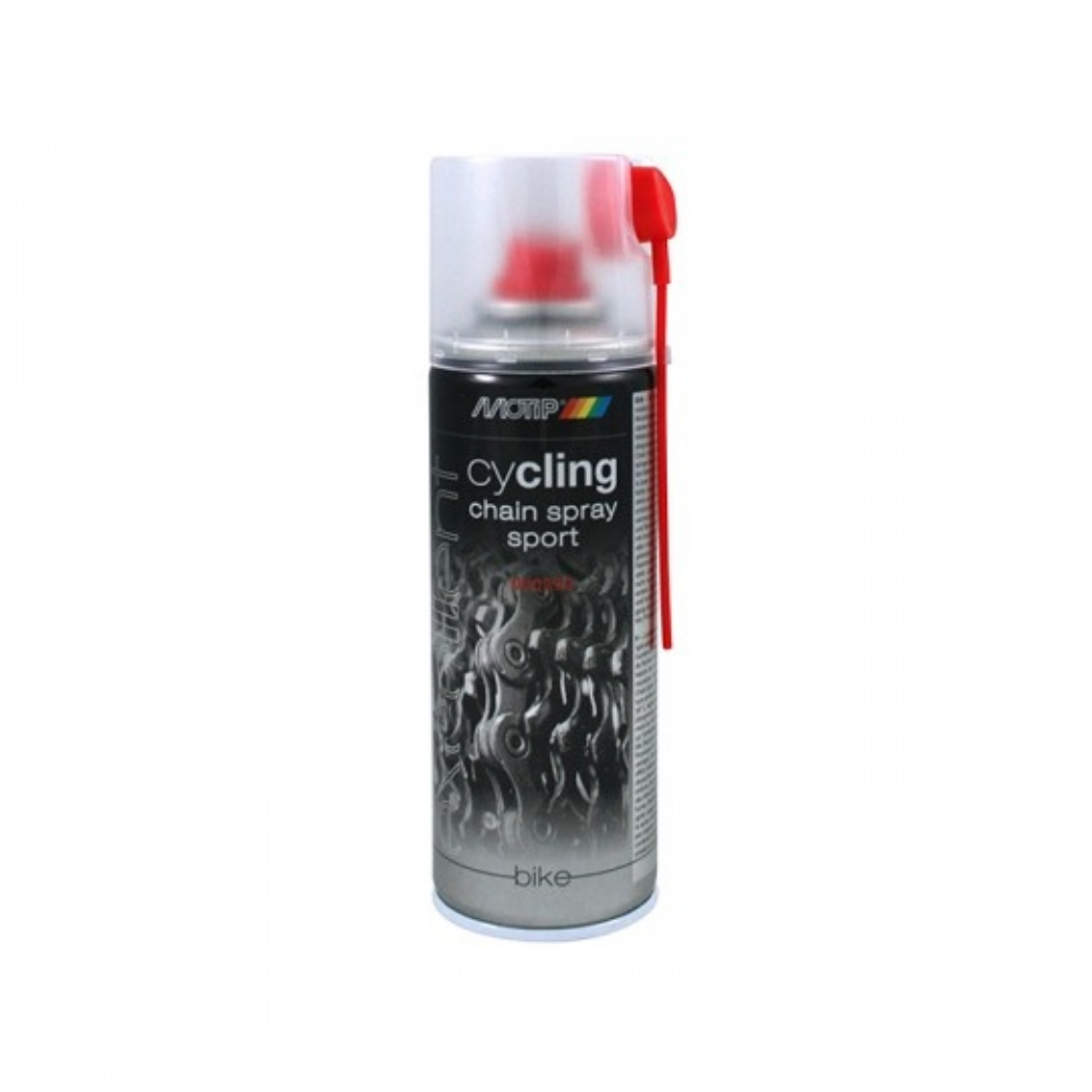 Sprühsport mit Radfahrenkettenspray