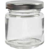 Creativ Company Glasdose, H: 6,5 cm, T 5,7 cm, 100 ml, transparent, 12 Stück 1 Box