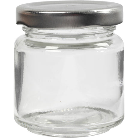 Creativ Company Glasdose, H: 6,5 cm, T 5,7 cm, 100 ml, transparent, 12 Stück 1 Box