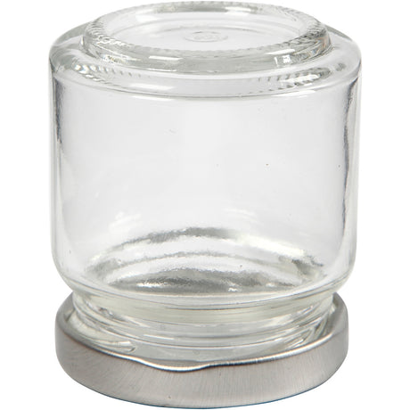 Creativ Company Glasdose, H: 6,5 cm, T 5,7 cm, 100 ml, transparent, 12 Stück 1 Box
