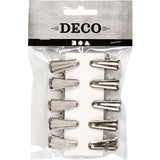Creativ Company Dekoklammern, L: 27 mm, B: 14 mm, Silber, 10 Stück 1 Box