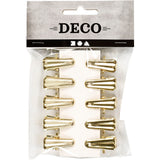 Creativ Company Dekoklammern, L: 27 mm, B: 14 mm, Gold, 10 Stück 1 Box