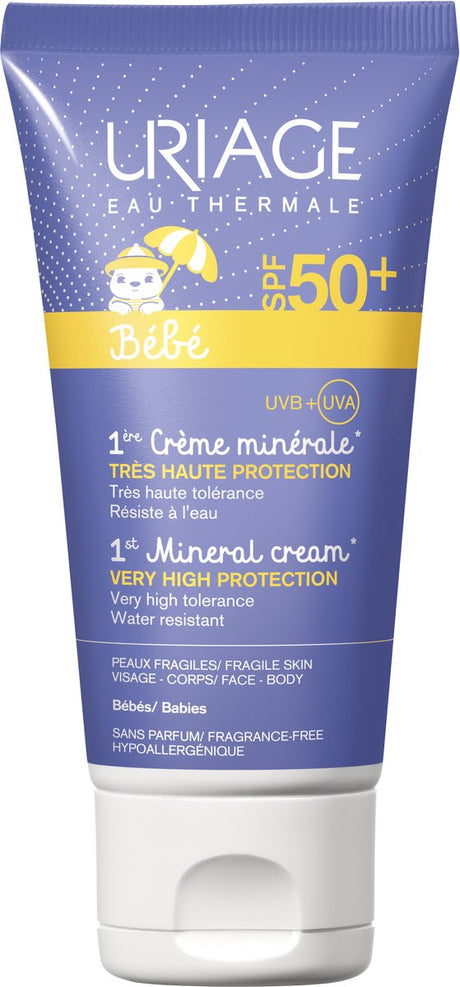 Uriage Sonnenschutz für Kinder Sun Baby Mineral New SPF 50+ (50 ml)