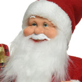Decoris beeld kerstman rood polyester 10x20x30cm