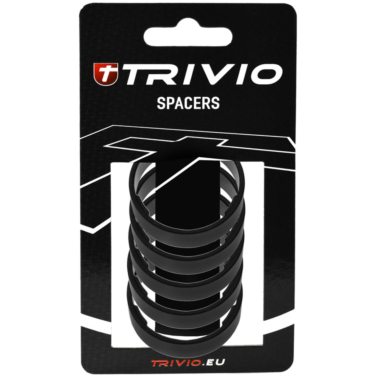 Trivio - Distanzstück 10mm 1 1 8 Aluminium schwarz - 5 Stück