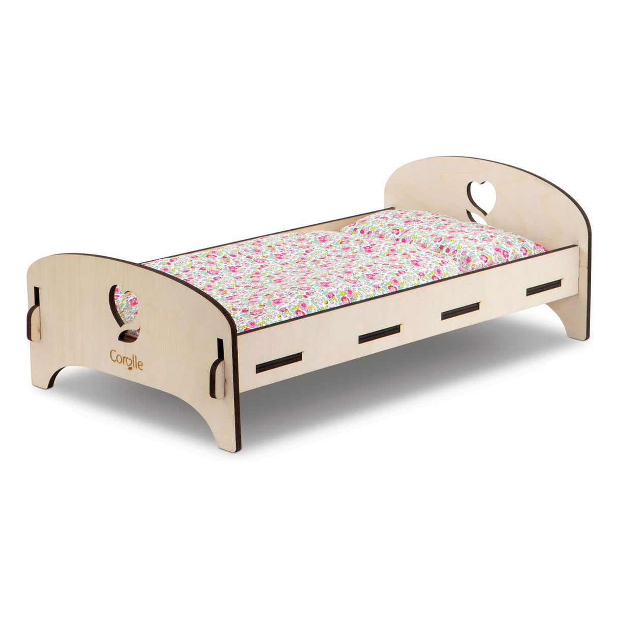 Corolle Wood Doll Bed Blomster